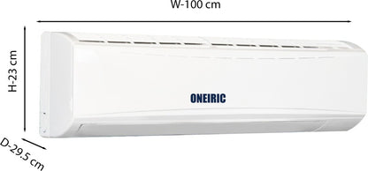 ONEIRIC 2 Ton 2 Star Split AC  - White - ONEIRIC243SE, Copper Condenser