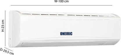 ONEIRIC 2 Ton 3 Star Split Inverter AC  - White - ONEIRIC243IA2, Copper Condenser