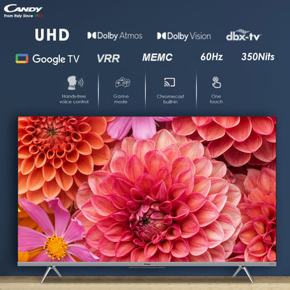CANDY 140 cm (55 inch) Ultra HD (4K) LED Smart Google TV with With Dolby Atmos & Dolby Vision - CA55U50LED