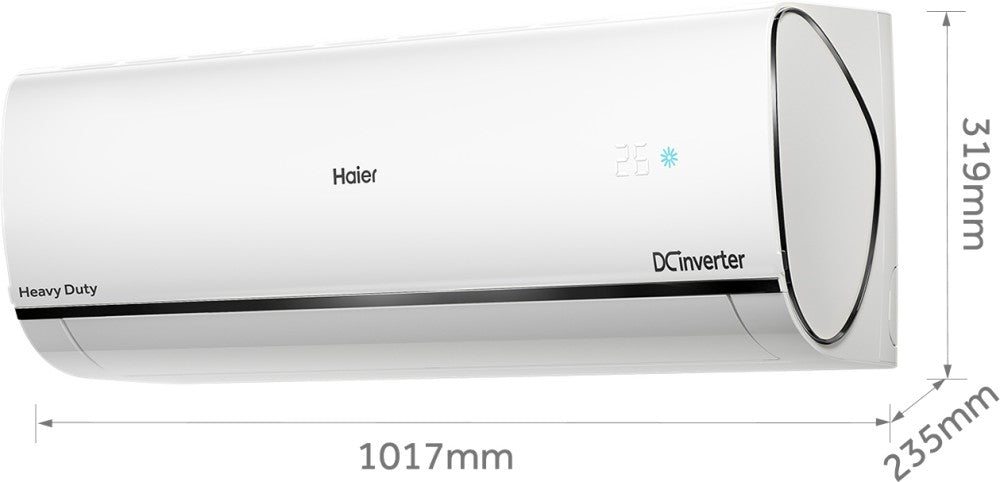 Haier UVC Sterilization 2023 Model 1.6 Ton 5 Star Split Inverter Frost Self-clean technology, Supersonic Cooling, Intelli Convertible 7-in-1 AC with Wi-fi Connect  - White - HS19U-PYFC5BE-INV/HU19-5BE-INV, Copper Condenser