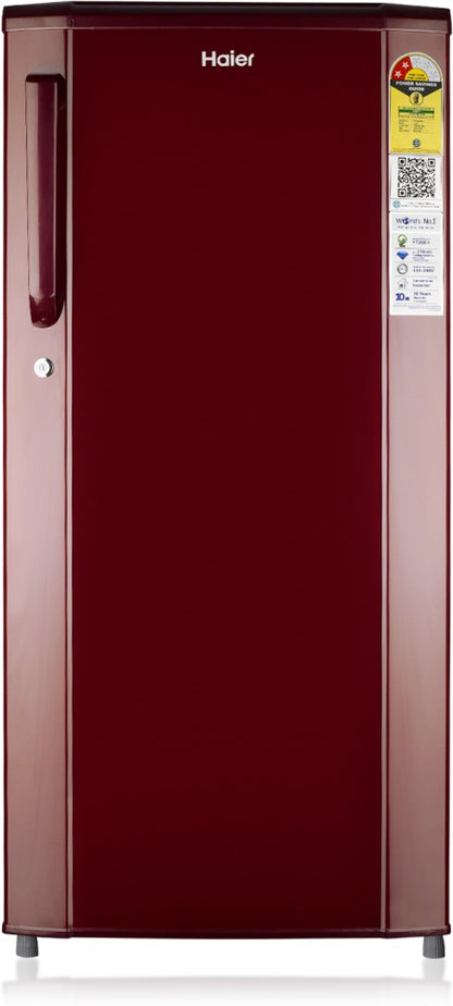 Haier 185 L Direct Cool Single Door 2 Star Refrigerator - Red Steel, HED-192RS-P