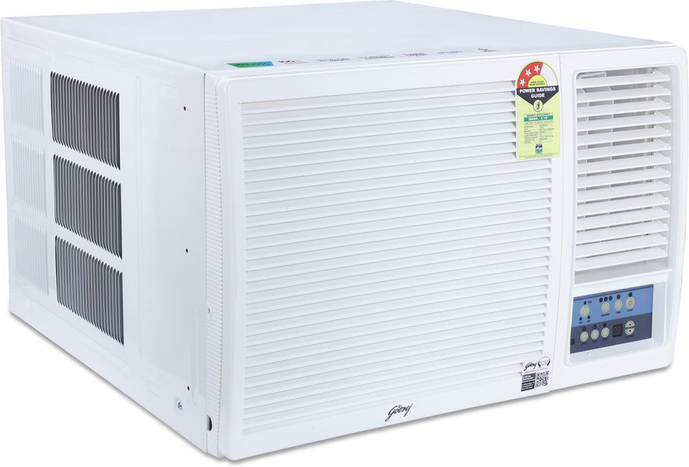 Godrej Turbo Mode 2023 Model 1.5 Ton 3 Star Window with Anti Corrosive Blue Fin AC  - White - WFC 18UTC3-WWA, Copper Condenser