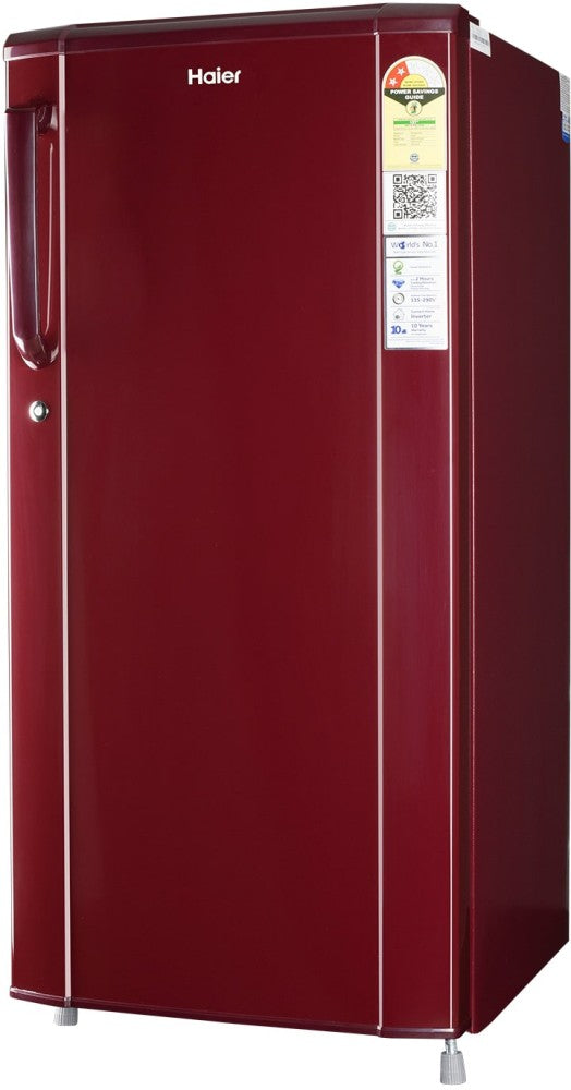 Haier 185 L Direct Cool Single Door 2 Star Refrigerator - Red Steel, HED-192RS-P