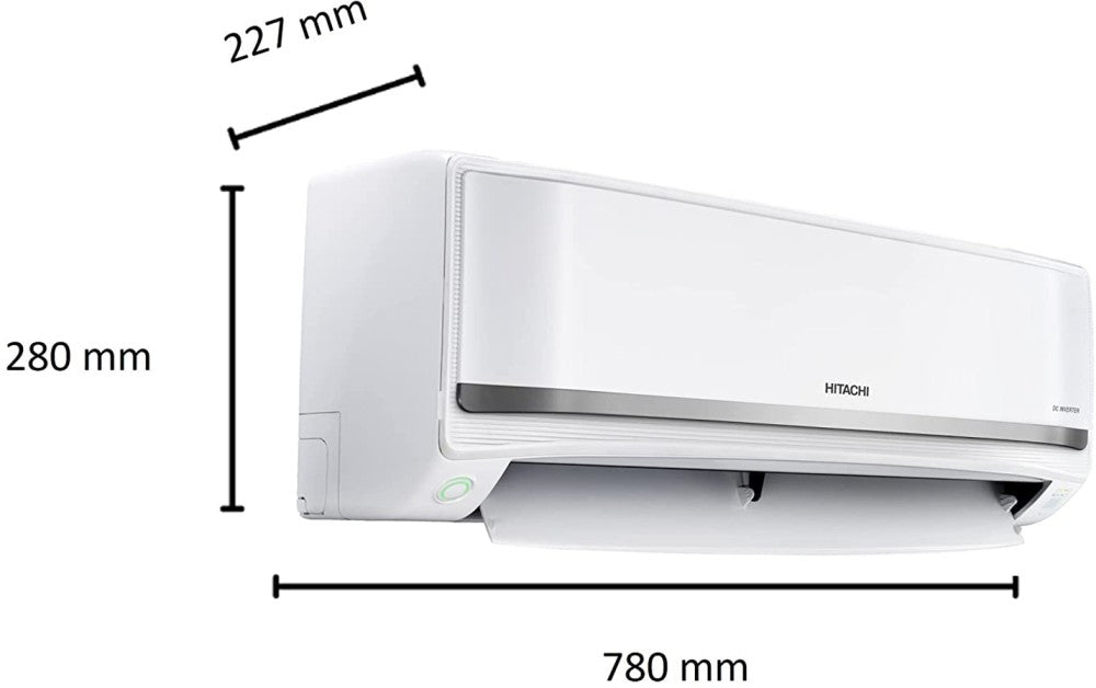 Hitachi 1 Ton 5 Star Split Inverter AC  - White - RAS.G512PCAISF, Copper Condenser