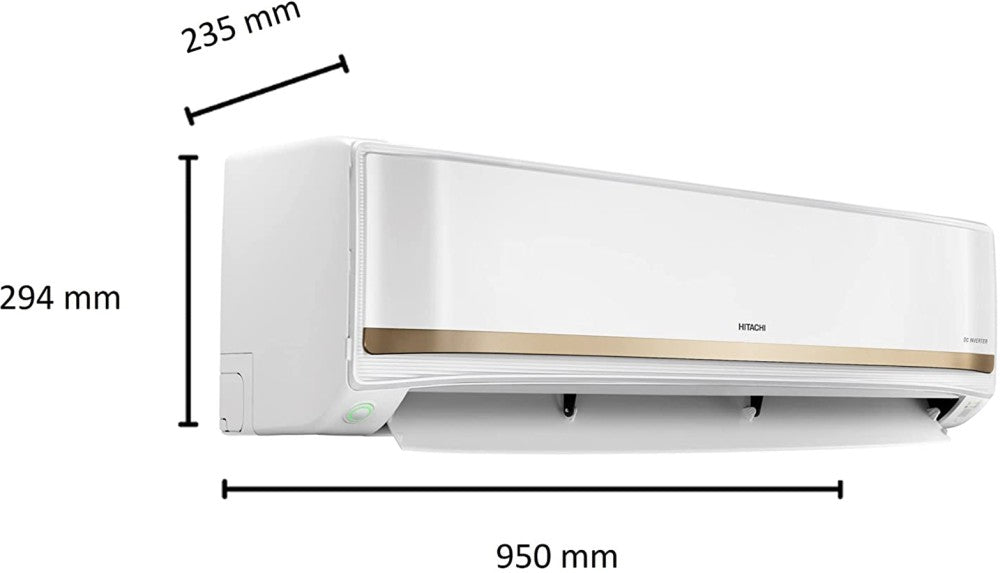 Hitachi 1.5 Ton 3 Star Split Inverter AC  - White - RAS.V318PCAISH, Copper Condenser