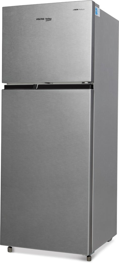 Voltas Beko 248 L Frost Free Double Door 2 Star Refrigerator - Brushed Silver, RFF285D / W0XIR0I0000GO