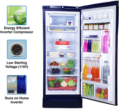 Godrej 234 L Direct Cool Single Door 5 Star Refrigerator - Marine Blue, RD EDGEPRO 255E TAI MN BL