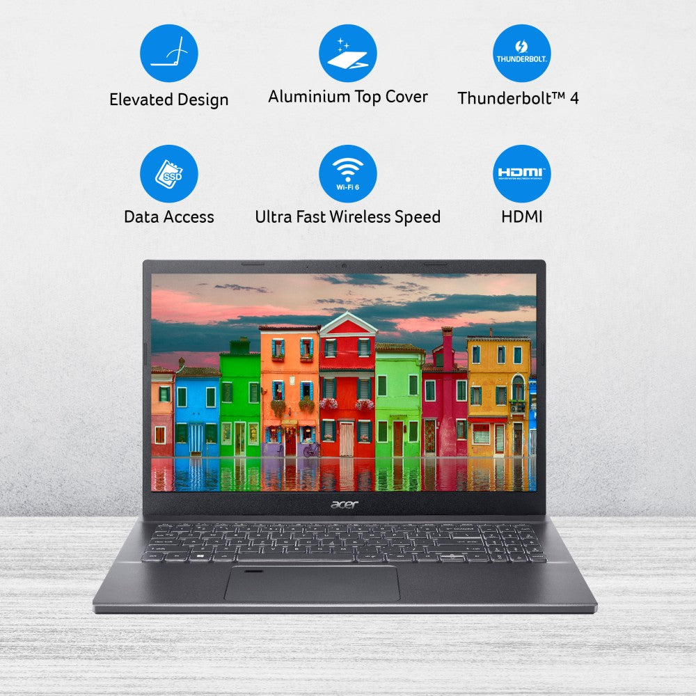 Acer Aspire 5 Core i5 12th Gen - (8GB/512GB SSD/Windows 11 Home) A515-57 पतला और हल्का लैपटॉप - 15.6 इंच, Safari Gold, 1.76 kg, MS Office के साथ