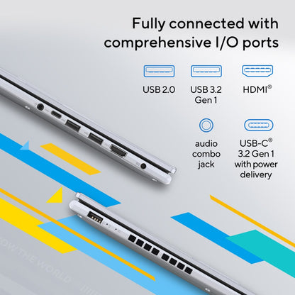 ASUS Vivobook 16 (2023) Core i5 13th Gen - (16 GB/512 GB SSD/Windows 11 Home) X1605VAB-MB544WS लैपटॉप - 16 इंच, पारदर्शी सिल्वर, 1.88 किलोग्राम, एमएस ऑफिस के साथ