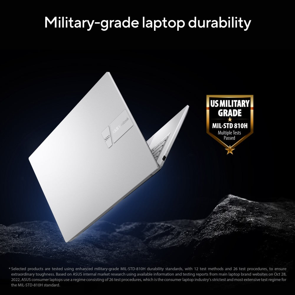 ASUS Vivobook 14 (2023) Core i3 13th Gen - (8 GB/512 GB SSD/Windows 11 Home) X1404VA-NK322WS Thin and Light Laptop - 14 Inch, Transparent Silver, 1.40 kg, With MS Office