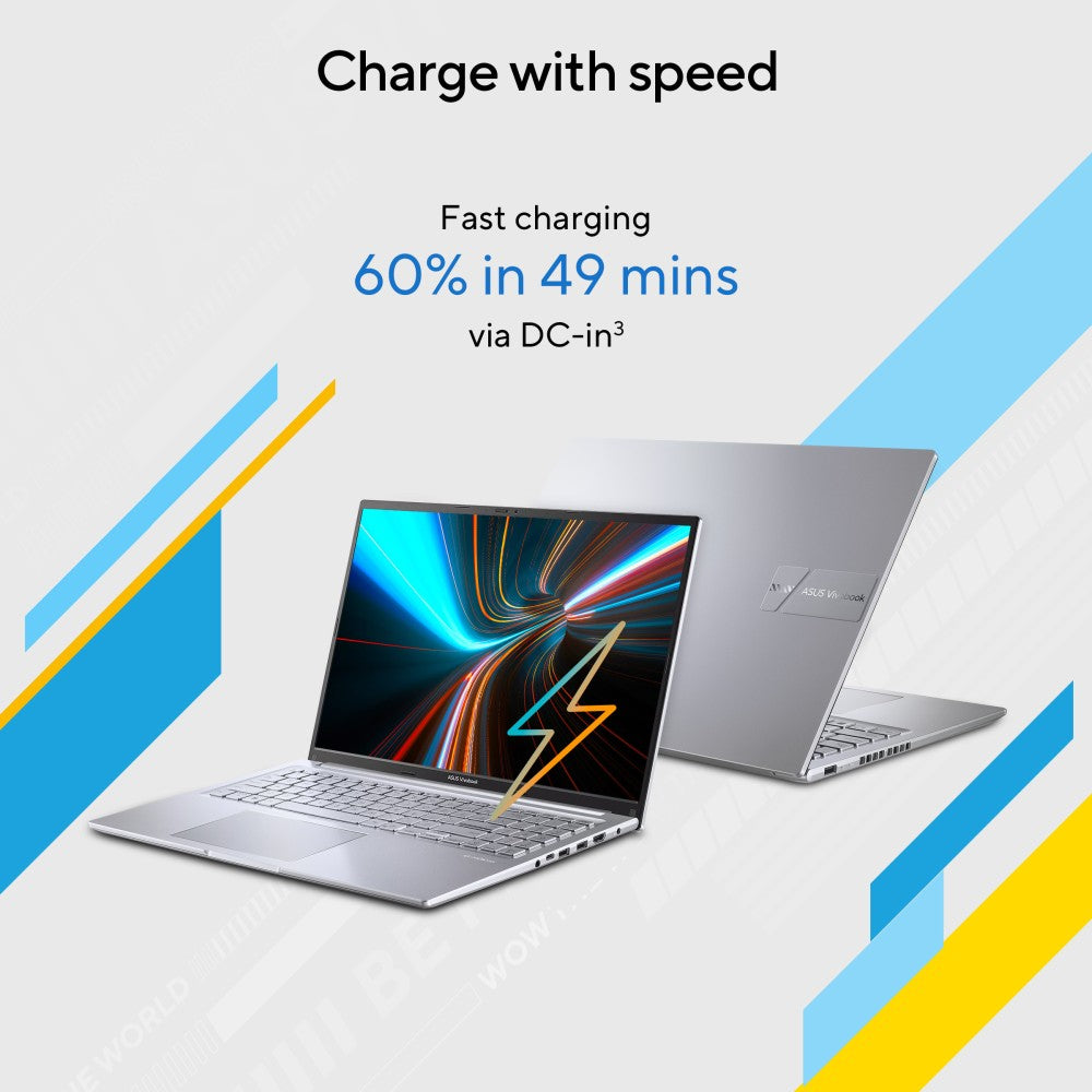 ASUS Vivobook 16 (2023) Core i3 13th Gen - (8 GB/512 GB SSD/Windows 11 Home) X1605VAB-MB322WS लैपटॉप - 16 इंच, पारदर्शी सिल्वर, 1.88 किलोग्राम, MS ऑफिस के साथ