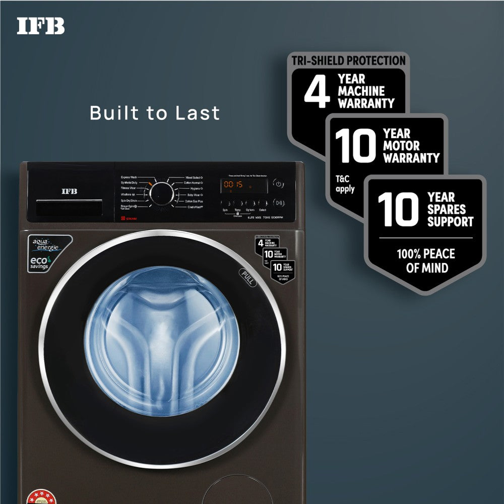 IFB 7 kg Fully Automatic Front Load Washing Machine with In-built Heater Brown - ELITE MXS 7012