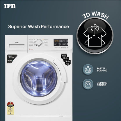 IFB 7 kg with Steam Wash, Aqua Energie, Anti-Allergen 4 years Comprehensive Warranty Fully Automatic Front Load Washing Machine with In-built Heater White - NEO DIVA VXS 7010