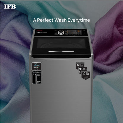 IFB 10 kg Power Dual Steam, Inbuilt Heater 4 years Comprehensive Warranty Fully Automatic Top Load Washing Machine with In-built Heater Grey - TL-SIBS 10.0KG AQUA