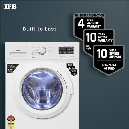 IFB 7 kg with Steam Wash, Aqua Energie, Anti-Allergen 4 years Comprehensive Warranty Fully Automatic Front Load Washing Machine with In-built Heater White - NEO DIVA VXS 7010