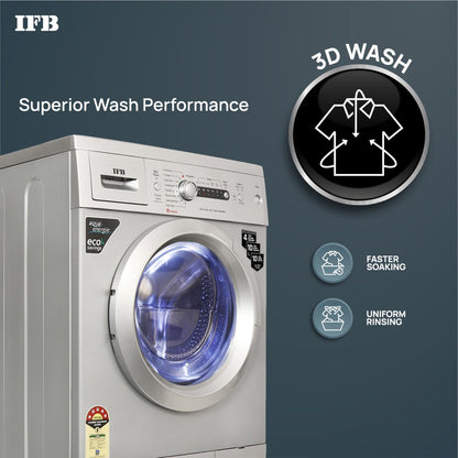 IFB 6 kg Steam Wash, Hard Water Wash, Active Color Protection 4 years Comprehensive Warranty Fully Automatic Front Load Washing Machine Silver - DIVA AQUA SXS 6008