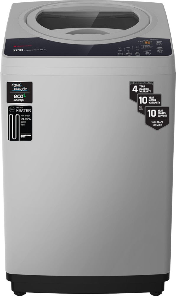 IFB 7 kg Fully Automatic Top Load Washing Machine with In-built Heater Black, Grey - TL - REGS 7 Kg Aqua