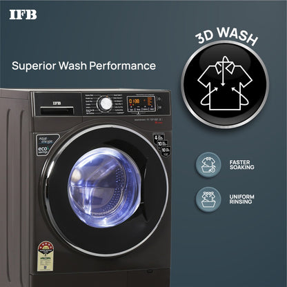 IFB 8 kg 5 Star 2X Power Steam,Hard Water Wash Fully Automatic Front Load Washing Machine with In-built Heater Brown - Senator MXS 8012