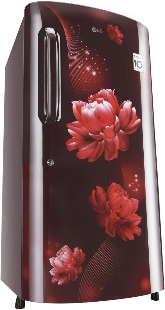 LG 205 L Direct Cool Single Door 4 Star Refrigerator - Scarlet Charm, GL-B221ASCY