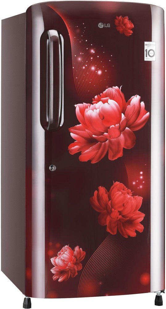 LG 205 L Direct Cool Single Door 4 Star Refrigerator - Scarlet Charm, GL-B221ASCY