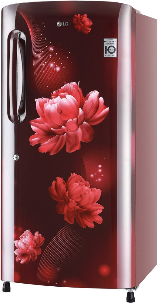 LG 205 L Direct Cool Single Door 4 Star Refrigerator - Scarlet Charm, GL-B221ASCY