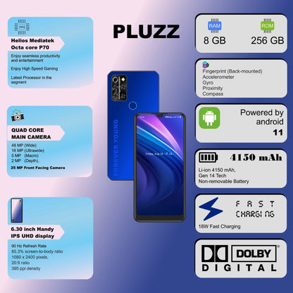Maplin Pluzz-13 (Cosmic Blue, 256 GB) - 8 GB RAM