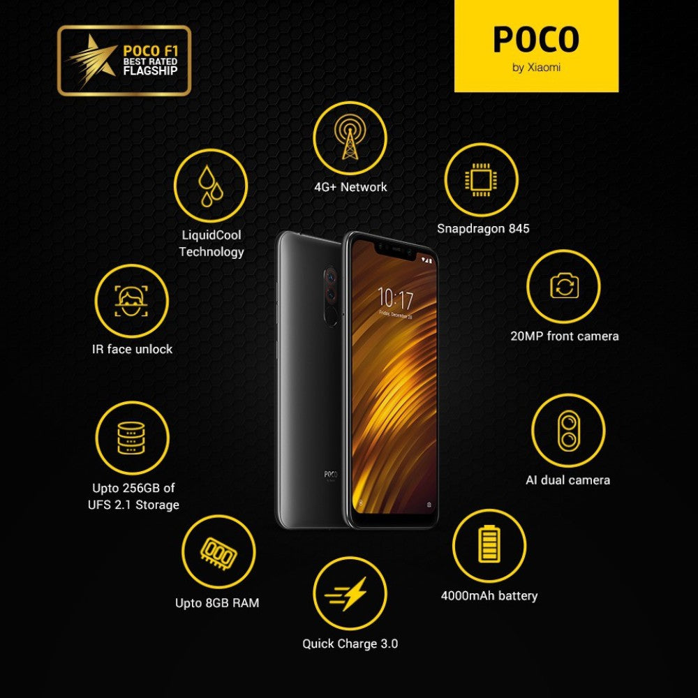 POCO F1 (बख्तरबंद संस्करण, 256 जीबी) - 8 जीबी रैम