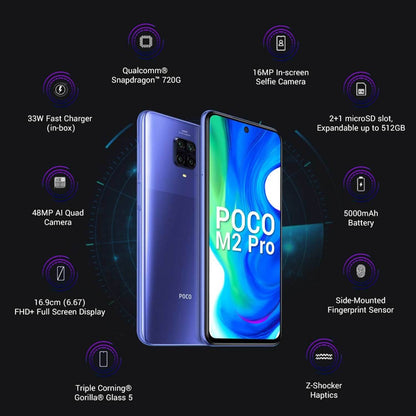 POCO M2 Pro (आउट ऑफ द ब्लू, 128 जीबी) - 6 जीबी रैम