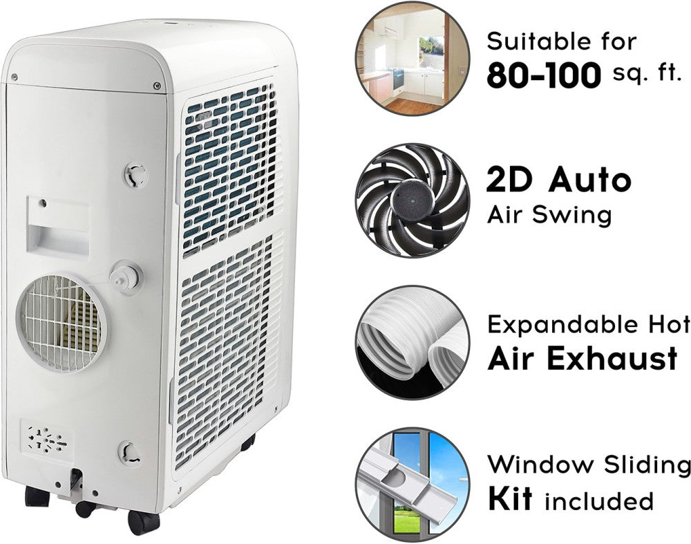 CRUISE 1 Ton Portable Turbo AC  - White And Black - 1 Ton Portable AC Dust Filter White & Black PQ3S12