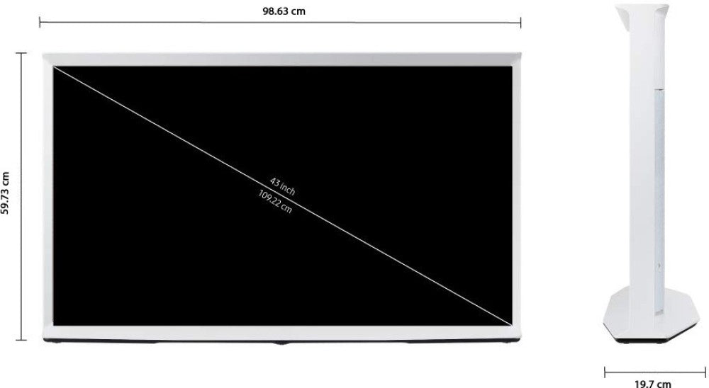 सैमसंग द सेरिफ़ सीरीज़ 108 सेमी (43 इंच) QLED अल्ट्रा एचडी (4K) स्मार्ट टिज़ेन टीवी - QA43LS01TAKXXL