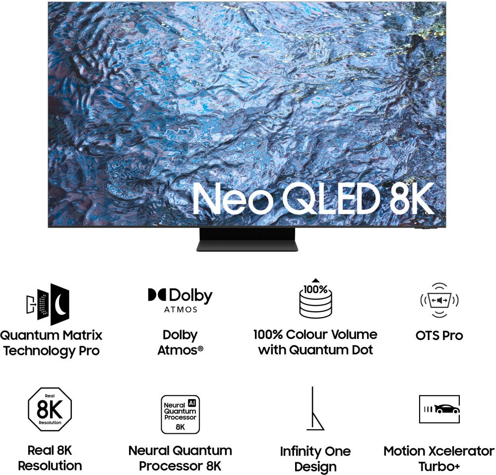 SAMSUNG Neo QLED 214 cm (85 inch) QLED Ultra HD (8K) Smart Tizen TV - QA85QN900CKXXL