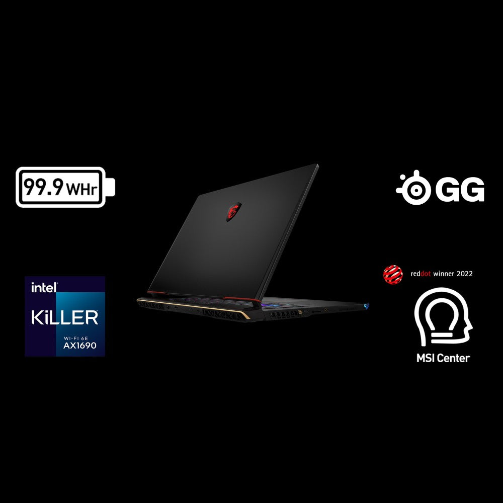 MSI Core i9 13वीं पीढ़ी - (64 GB/2 TB SSD/Windows 11 Home/16 GB ग्राफ़िक्स/NVIDIA GeForce RTX 4090) रेडर GE78 HX 13VI-087IN गेमिंग लैपटॉप - 17.3 इंच, काला, 3.1 किलोग्राम