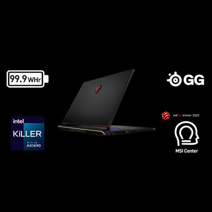 MSI Core i9 13वीं पीढ़ी - (64 GB/2 TB SSD/Windows 11 Home/16 GB ग्राफ़िक्स/NVIDIA GeForce RTX 4090) रेडर GE78 HX 13VI-087IN गेमिंग लैपटॉप - 17.3 इंच, काला, 3.1 किलोग्राम