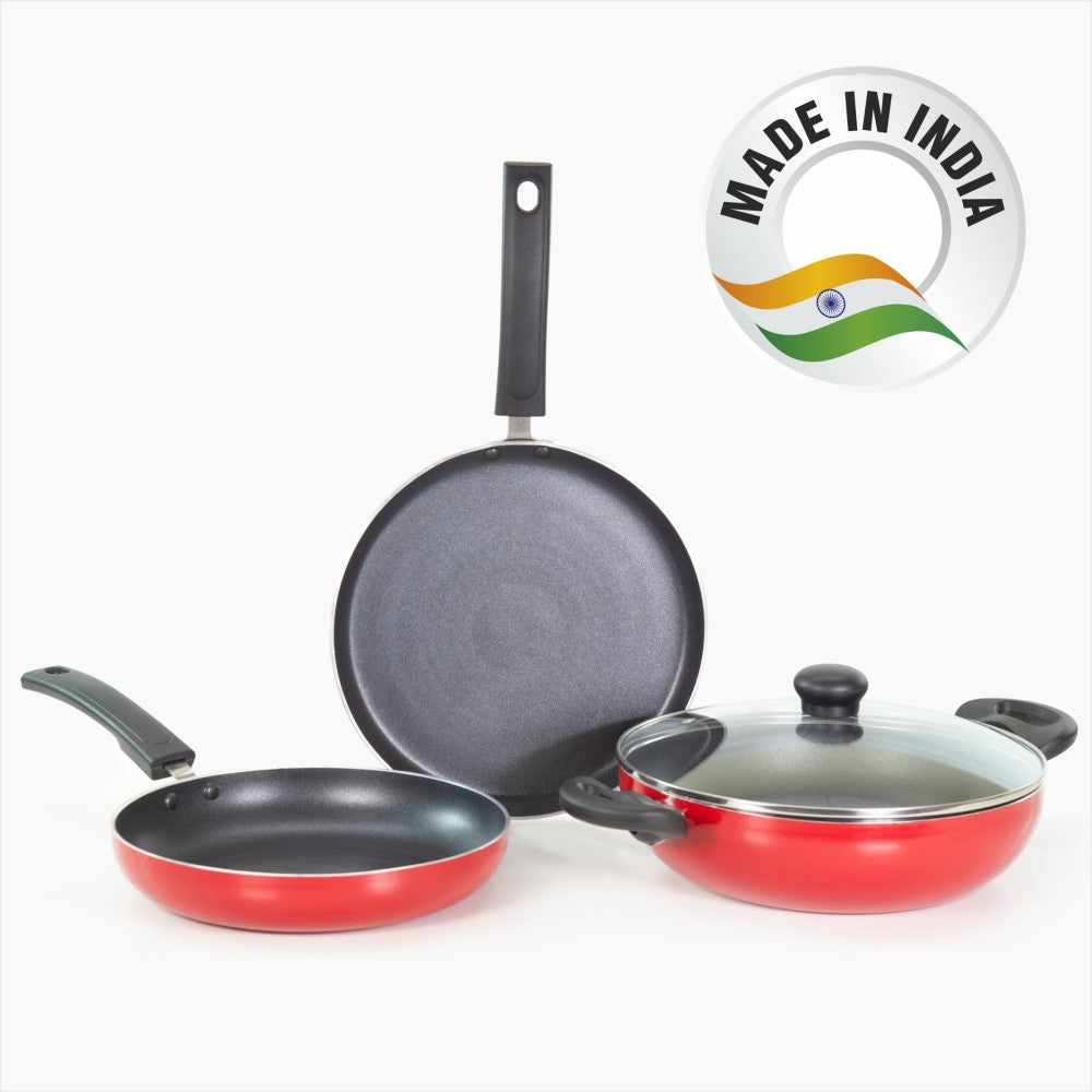 Butterfly NON STICK COOKWARE Non-Stick Coated Cookware Set - Aluminium, 3 - Piece