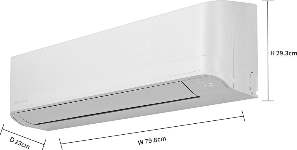 TOSHIBA 1 Ton 3 Star Split Inverter AC  - White - RAS-13QKCV3G-INZ / RAS-13QACV3G-INZ, Copper Condenser