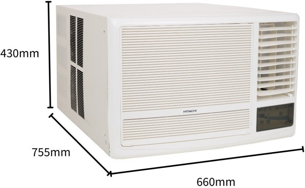 Hitachi 1.5 Ton 3 Star Window AC  - White - RAW318HEDO, Copper Condenser