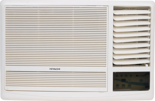 Hitachi 1.5 Ton 3 Star Window AC  - White - RAW318HEDO, Copper Condenser