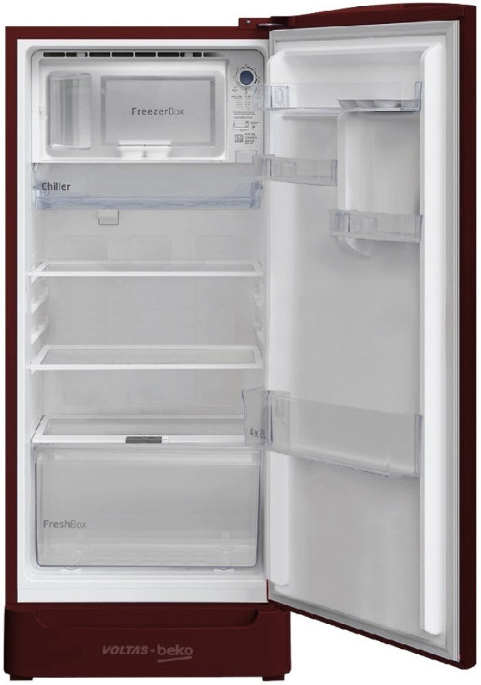 Voltas Beko 183 L Direct Cool Single Door 5 Star Refrigerator with Base Drawer - Vivi Wine, RDC215A / W0VWR0M0B00GO