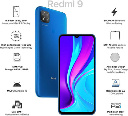 Redmi 9 (Sky Blue, 64 GB) - 4 GB RAM