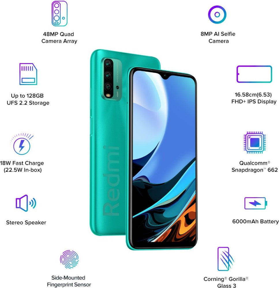 REDMI 9 Power (Electric Green, 128 GB) - 6 GB RAM