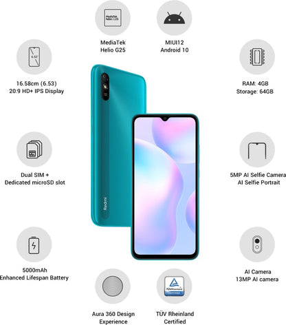Redmi 9i (नेचर ग्रीन, 64 जीबी) - 4 जीबी रैम