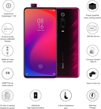 Redmi K20 (Flame Red, 64 GB) - 6 GB RAM