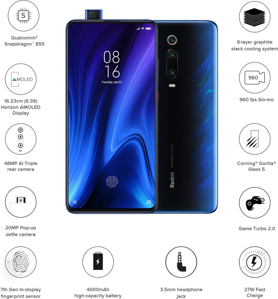 Redmi K20 Pro (Glacier Blue, 256 GB) - 8 GB RAM