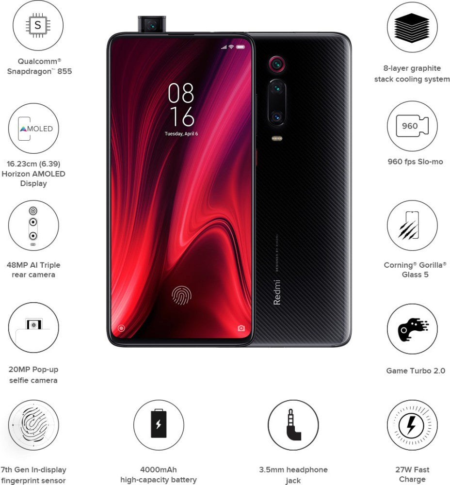 Redmi K20 Pro (Carbon Black, 128 GB) - 6 GB RAM