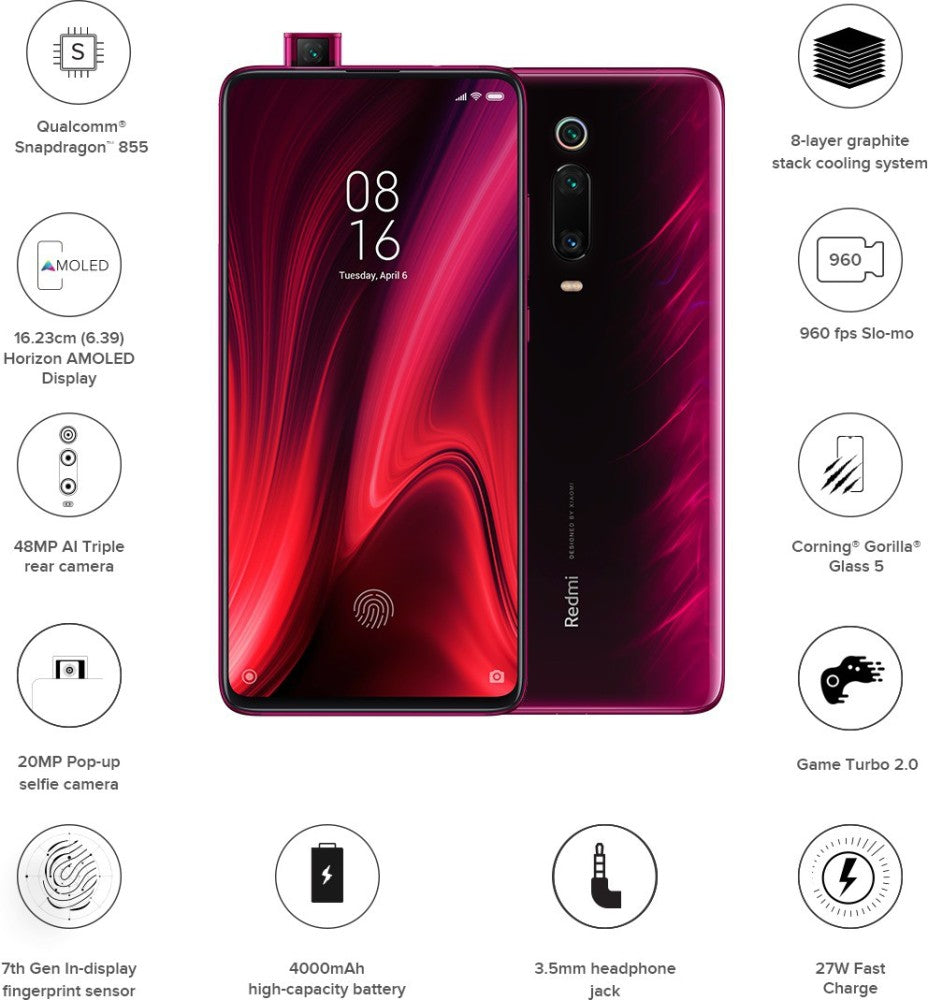 Redmi K20 Pro (Flame Red, 256 GB) - 8 GB RAM