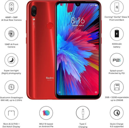 Redmi Note 7S (रूबी रेड, 32 जीबी) - 3 जीबी रैम