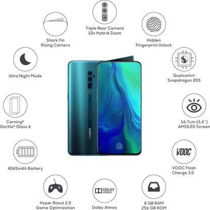 OPPO Reno 10x Zoom (Ocean Green, 256 GB) - 8 GB RAM