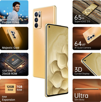 OPPO Reno6 Pro 5G (Majestic Gold, 256 GB) - 12 GB RAM