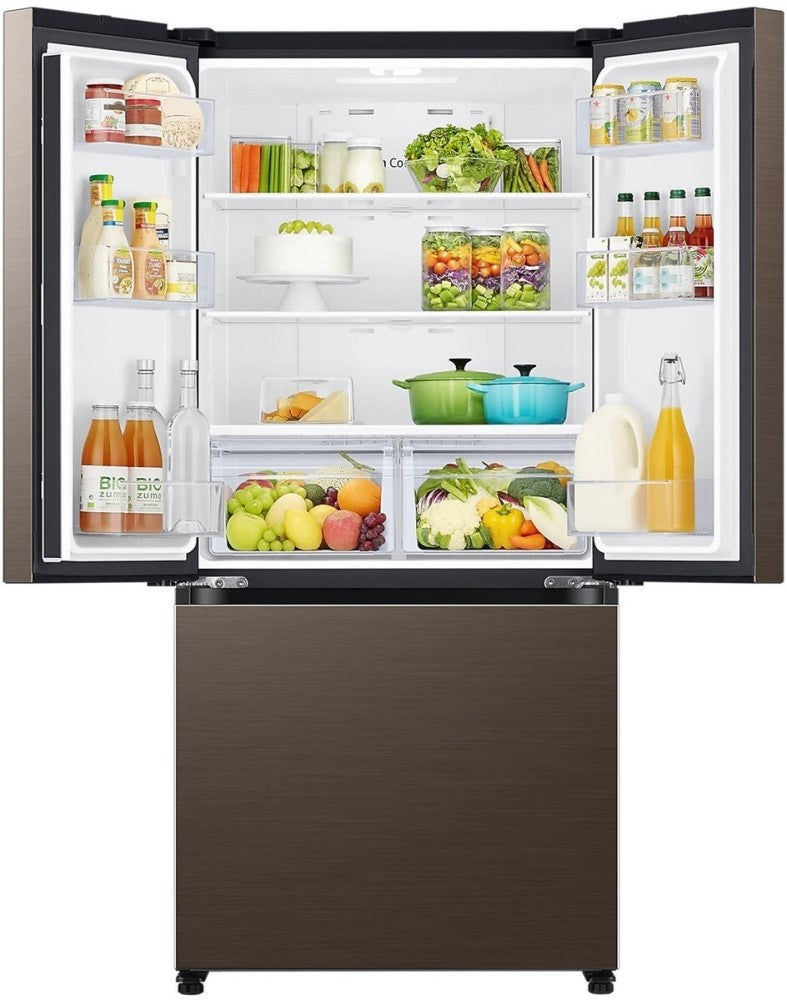 SAMSUNG 580 L Frost Free French Door Bottom Mount Refrigerator - Brown, RF57B5132DX