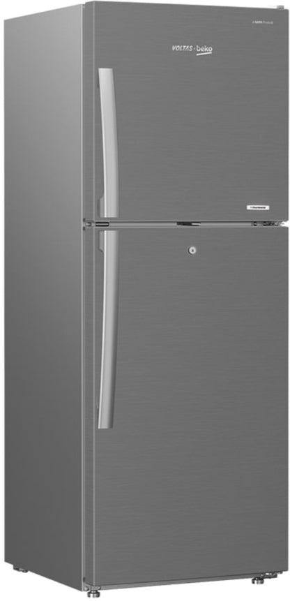 Voltas Beko 340 L Frost Free Double Door Top Mount 2 Star Refrigerator - Silver, RFF363IF